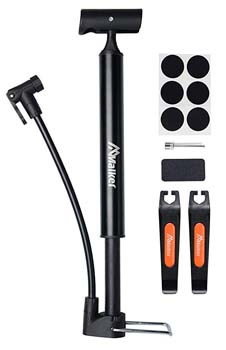 1. Malker Bike Pump, Compatible w/ Presta and Schrader Valve
