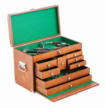 2. TRINITY TWM-3501 Wood Toolbox, Brown