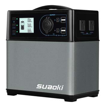 8. Suaoki 400Wh/120,000mAh Portable Solar Generator Lithium ion Power Source Power Supply