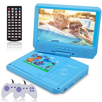 6. WONNIE 9.5 INCH BLUE KIDS DVD PLAYER