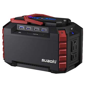 1. SUAOKI Portable Power Station 150Wh Quiet Gas Free Solar Generator