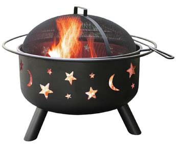 10. Landmann 28345-Big Sky Stars & Moons Fire Pit