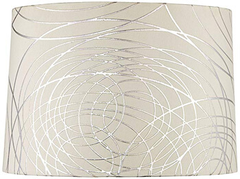 5. Springcrest Off-White with Silver Circles Drum Shade.