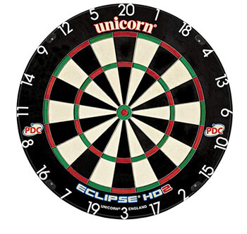 10. Unicorn Eclipse HD2 High Dartboard