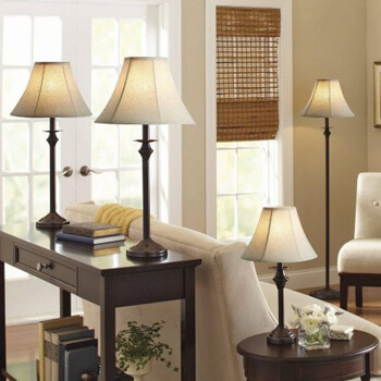 4. Better Home & Gardens Lamp Set of Four