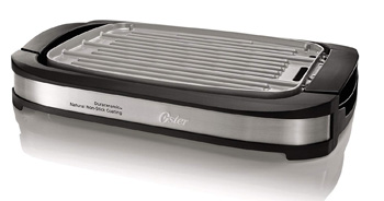 10. Oster Titanium Infused DuraCeramic Reversible Grill