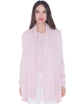 4. cashmere 4 U 100% Cashmere Open Front Cardigan Coat for Women