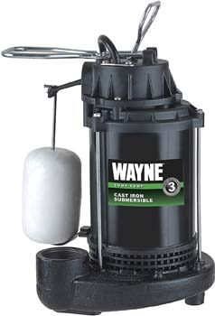 7. WAYNE CDU800 1/2 HP Submersible Cast Iron and Steel Sump Pump