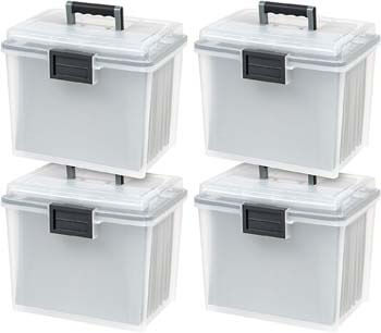 9. IRIS USA, Inc. UCB-HFB Letter Size Portable Weathertight File Box