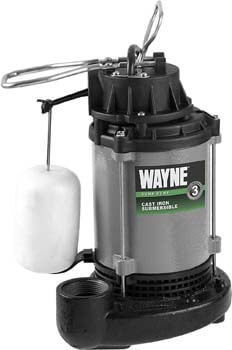 8. WAYNE CICDU800 1/2 HP Heavy Duty Cast Iron Submersible Sump Pump