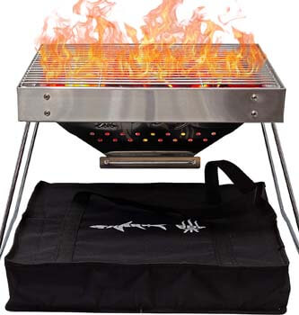 8. Shark BBQ Portable Charcoal Grill for Camping Cooking