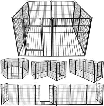 5. ZENY Foldable Metal Exercise Pen & Pet Playpen Puppy Cat Exercise Fence Barrier Playpen Kennel