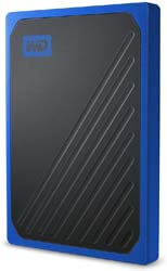 7. WD 1TB My Passport Go SSD Cobalt Portable External Storage