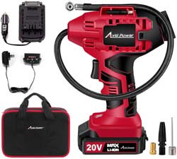 3. Avid Power Tire Inflator Air Compressor, 20V Cordless Car Tire Pump