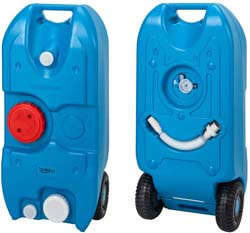 5. VINGLI Tote Tank| 10 Gal/ 20 Gal Portable Wheeled Fresh/Grey/Black Water Tank