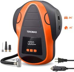 7. TEROMAS Tire Inflator Air Compressor, Portable DC/AC Air Pump