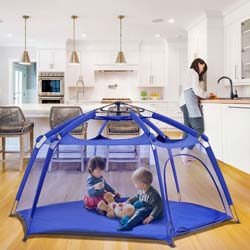 2. Alvantor Playpen Play Yard Space Canopy Fence