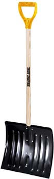6. True Temper 1640700 Steel Snow Shovel with D-Grip Hardwood Handle 18 Inch