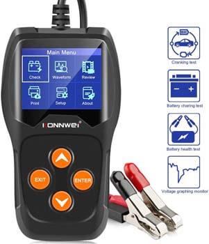10. KONNWEI KW600 12V 100-2000 CCA 220AH Car Battery Load Tester