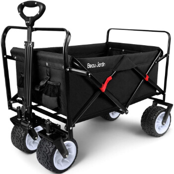 2. BEAU JARDIN Folding Wagon Cart