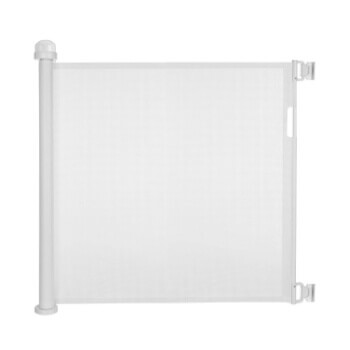 3. Retractable Baby Gate Safety Fence, Mesh Safety Gate for Babies and Pets, White